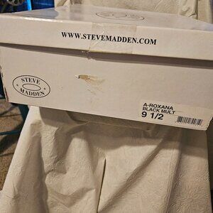 Steve Madden Open Toe Boots, Black, 9.5